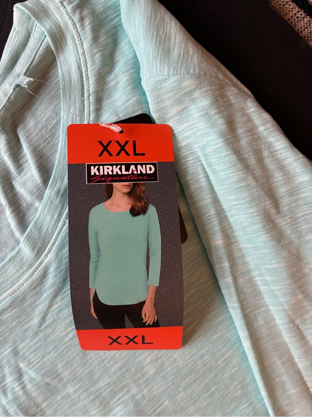 Kirkland Signature Mint Green Long Sleeve Women's Tee